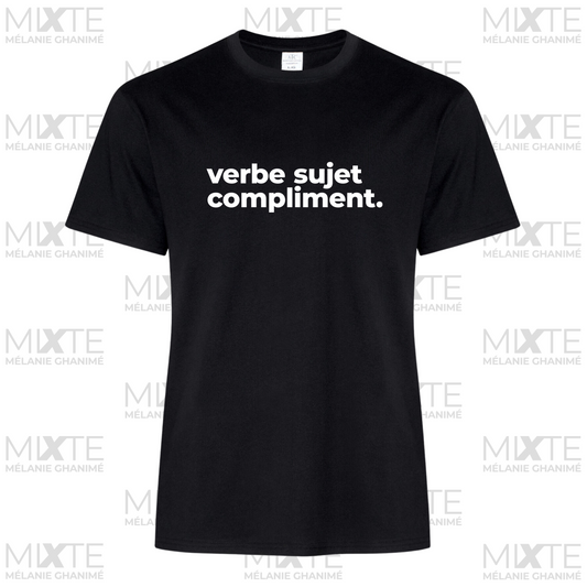 T-Shirt homme - Verbe sujet compliment