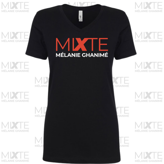 T-shirt femme col en V - MIXTE