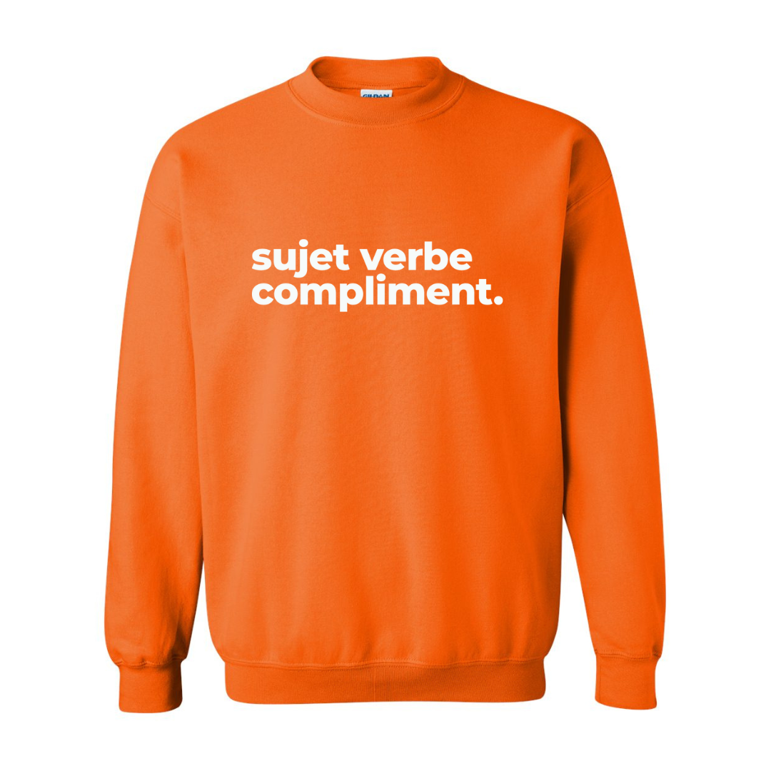 Crewneck - Sujet verbe compliment
