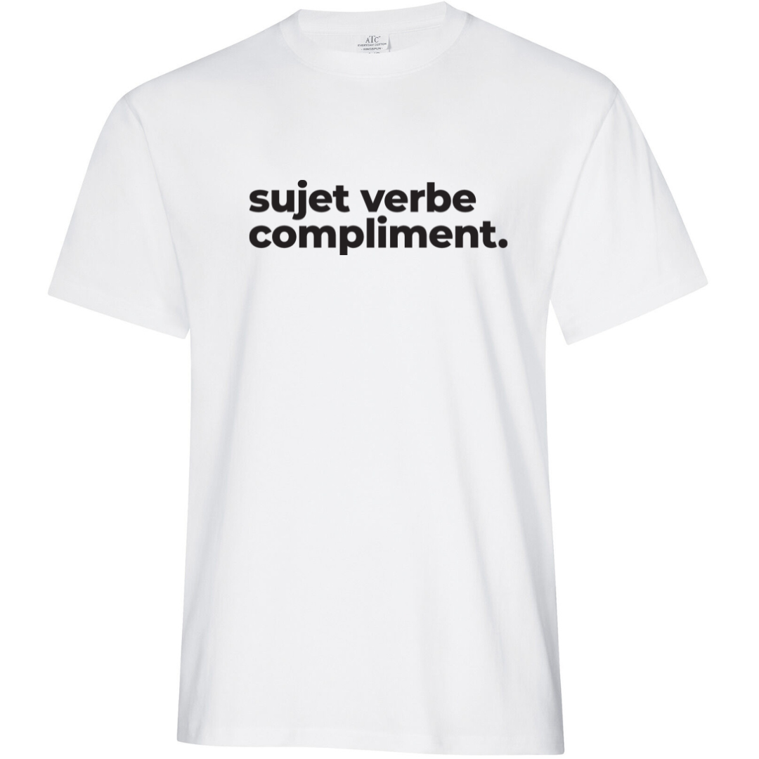 T-Shirt homme - Sujet verbe compliment