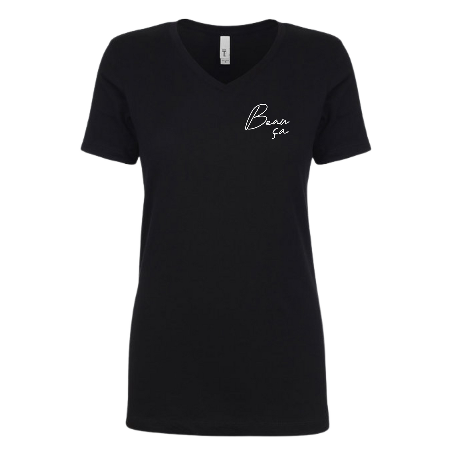 T-shirt femme col en v - Beau ça