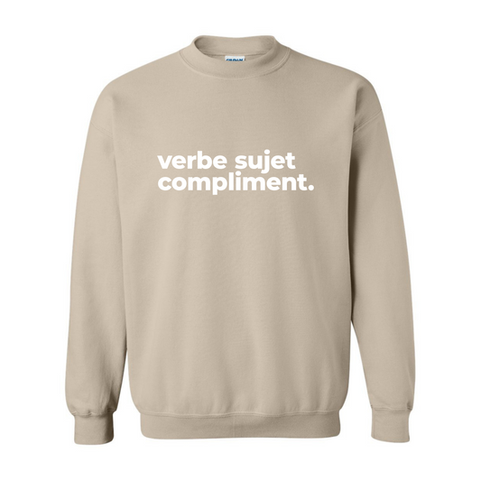 Crewneck - Verbe sujet compliment