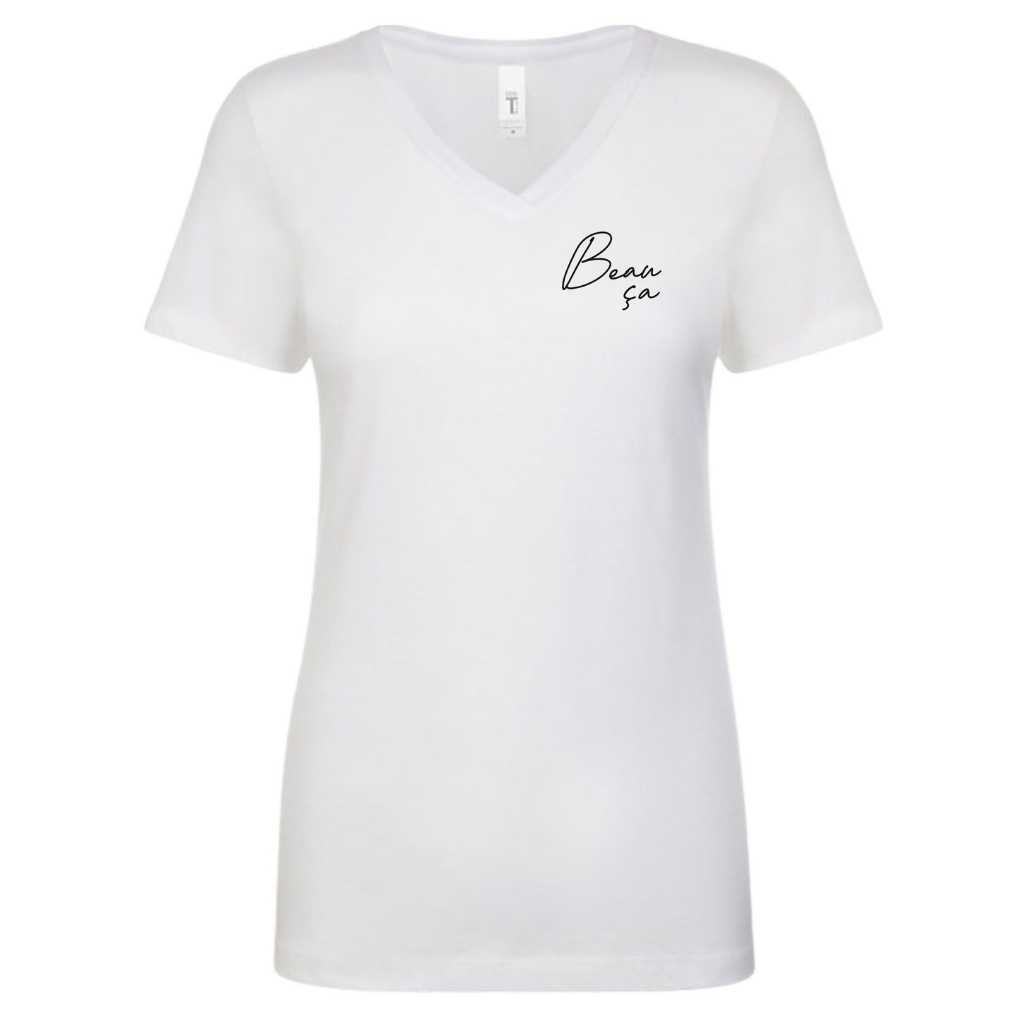 T-shirt femme col en v - Beau ça