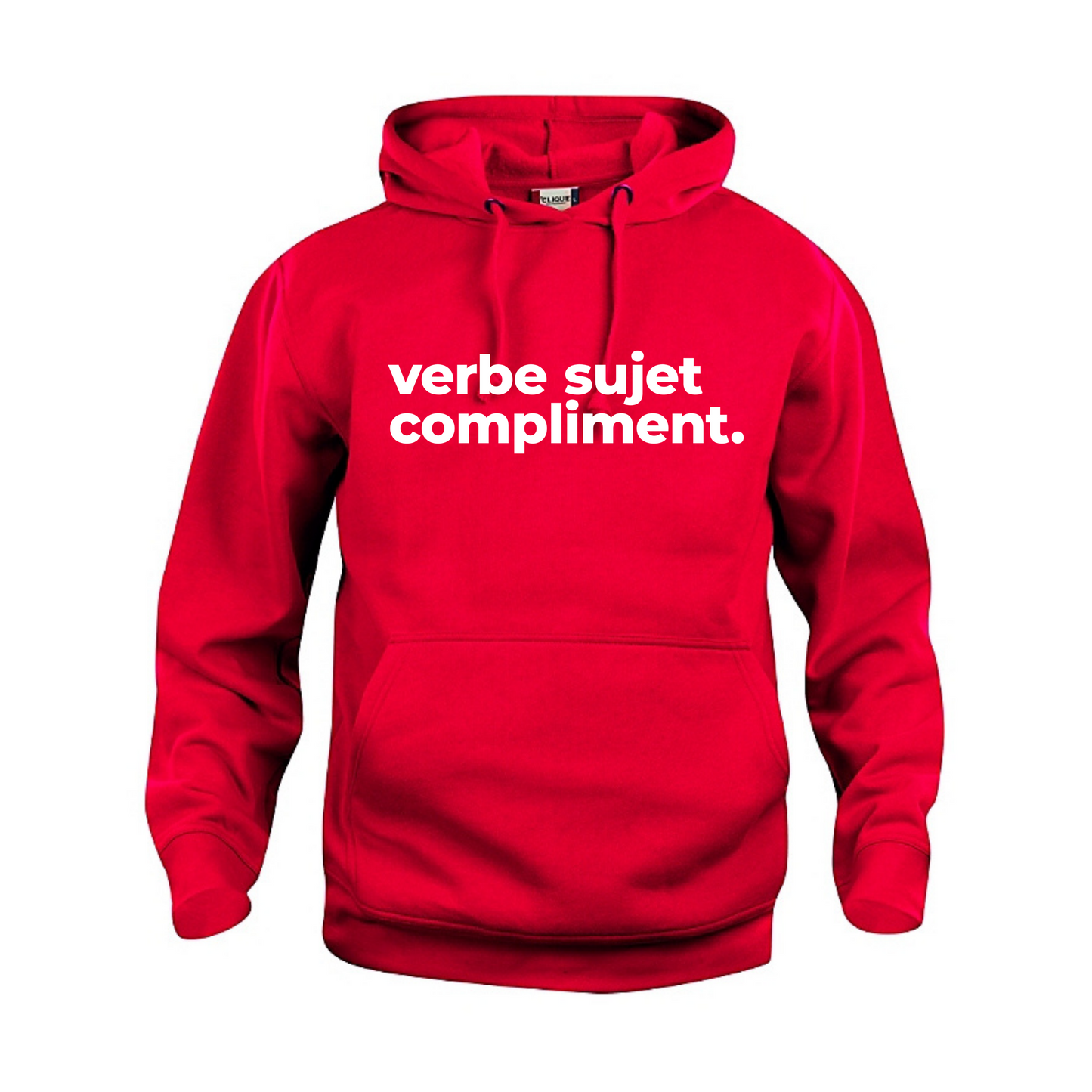 Hoodie à capuchon - Verbe sujet compliment