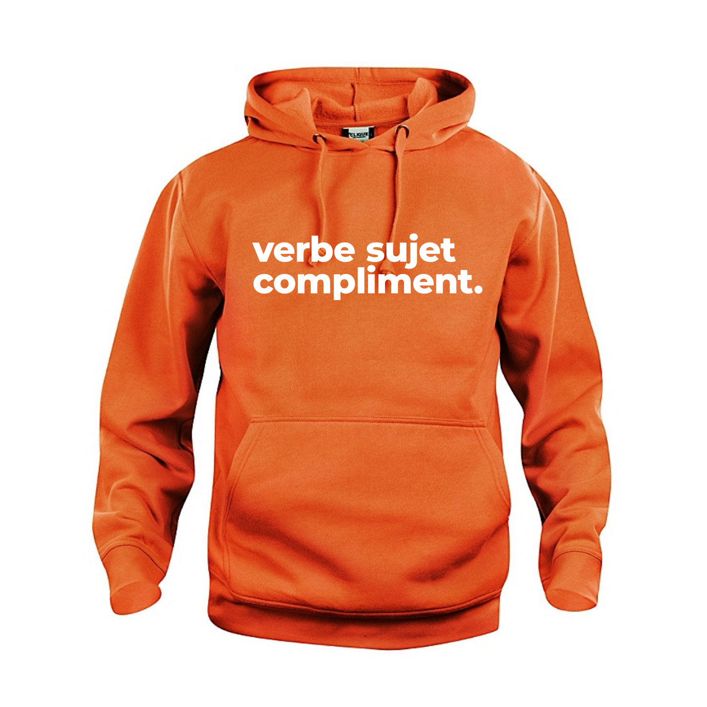 Hoodie à capuchon - Verbe sujet compliment