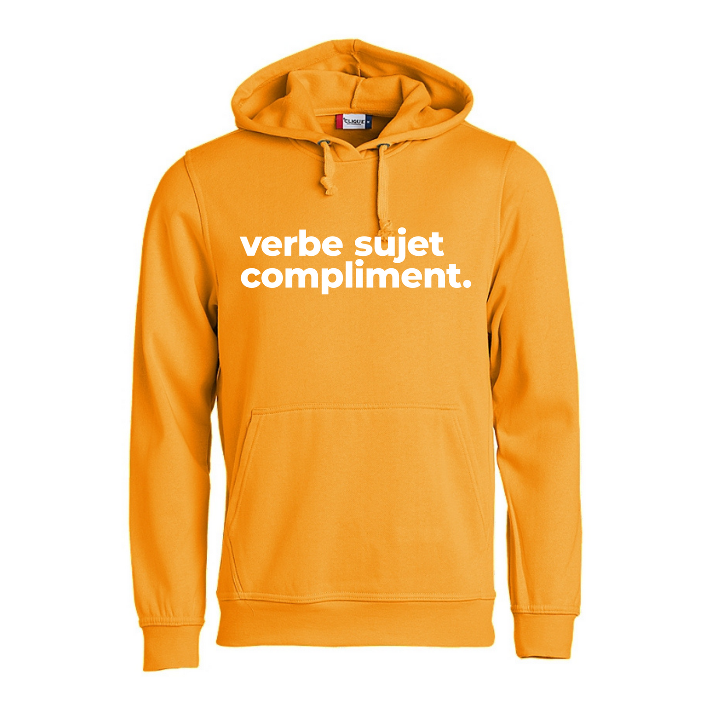 Hoodie à capuchon - Verbe sujet compliment