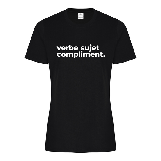 T-Shirt femme - Verbe sujet compliment