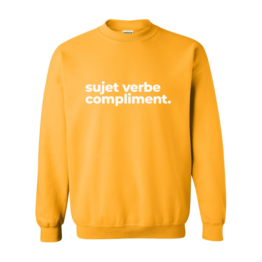 Crewneck - Sujet verbe compliment