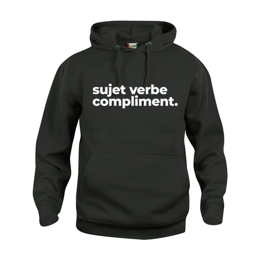 Hoodie à capuchon - Sujet verbe compliment