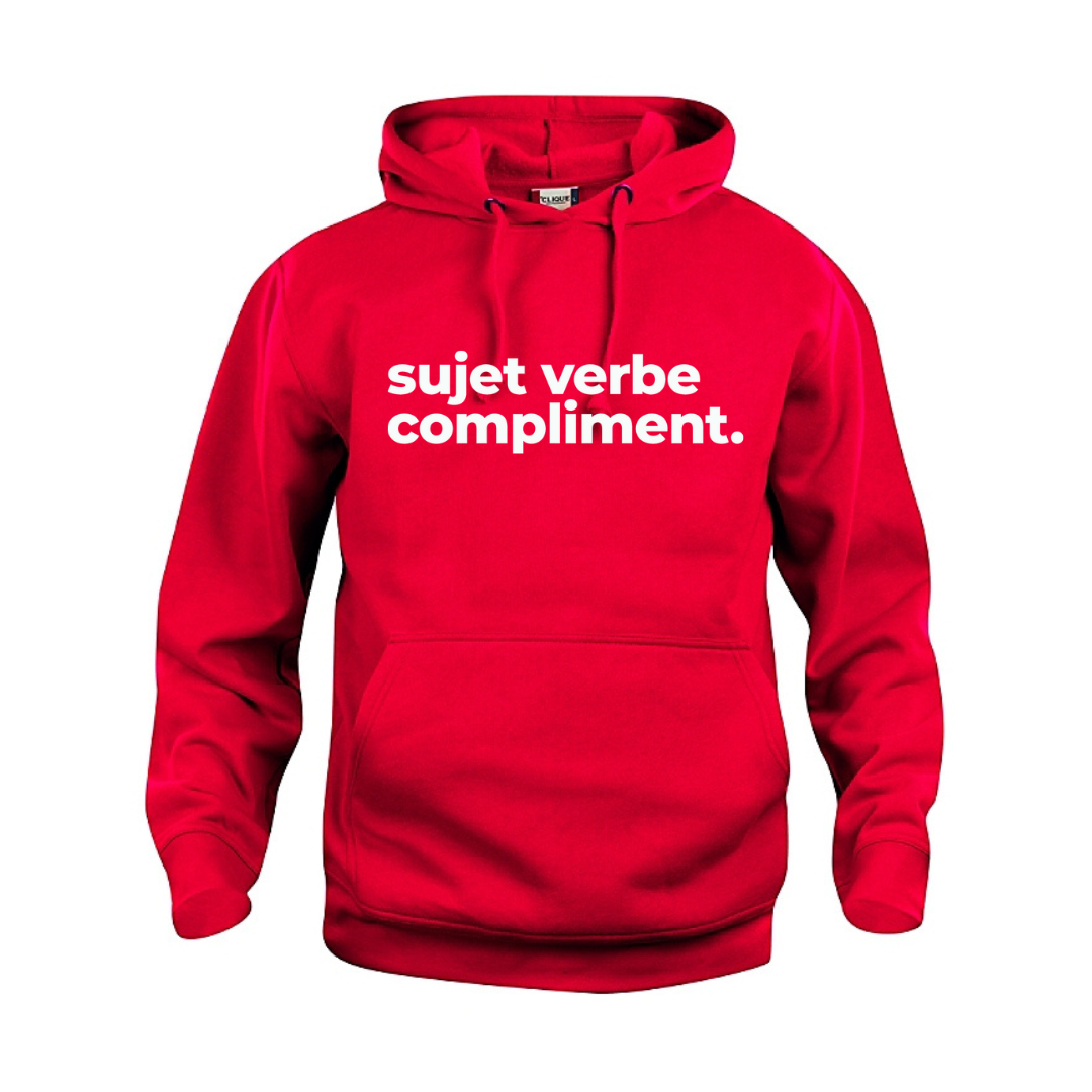 Hoodie à capuchon - Sujet verbe compliment
