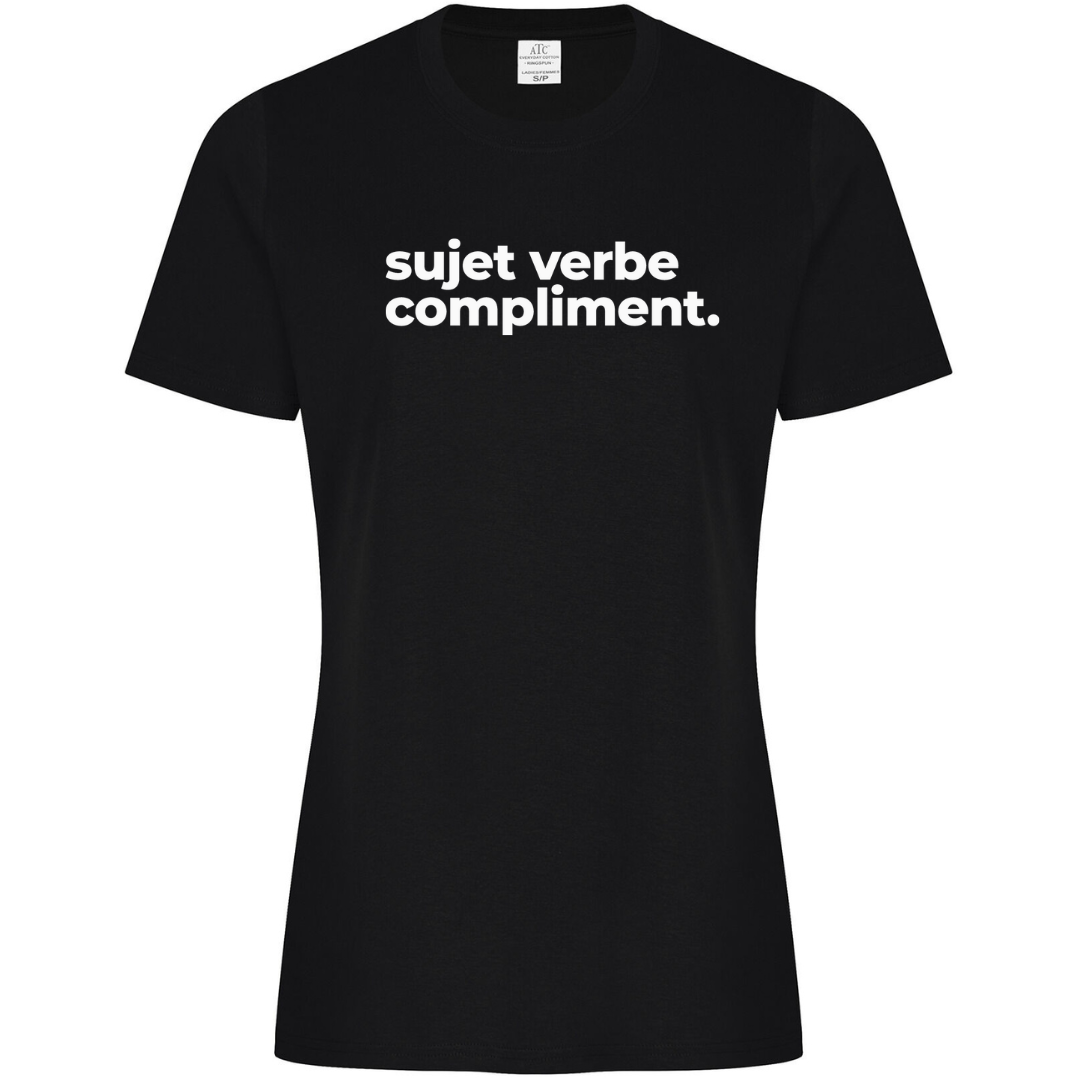 T-Shirt femme - Sujet verbe compliment