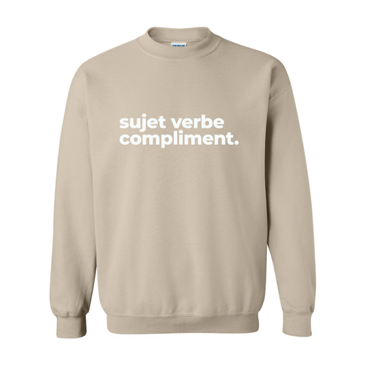 Crewneck - Sujet verbe compliment