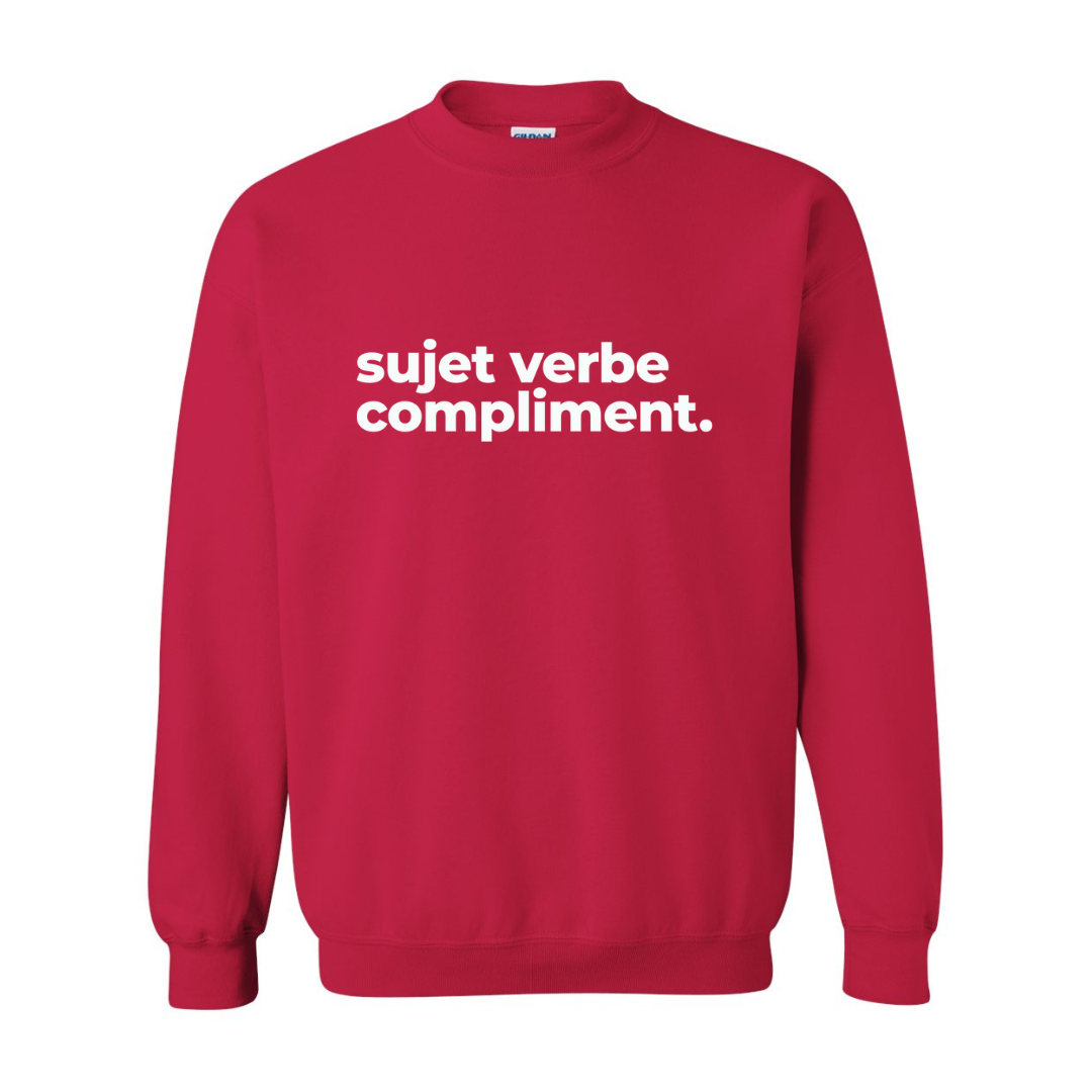 Crewneck - Sujet verbe compliment